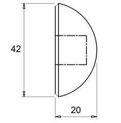 Ukončení madla AK42F/S